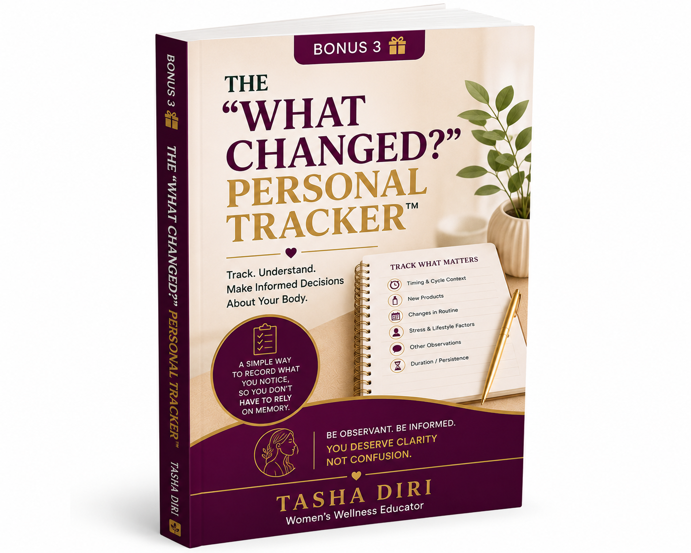 The What Changed? Personal Tracker mockup