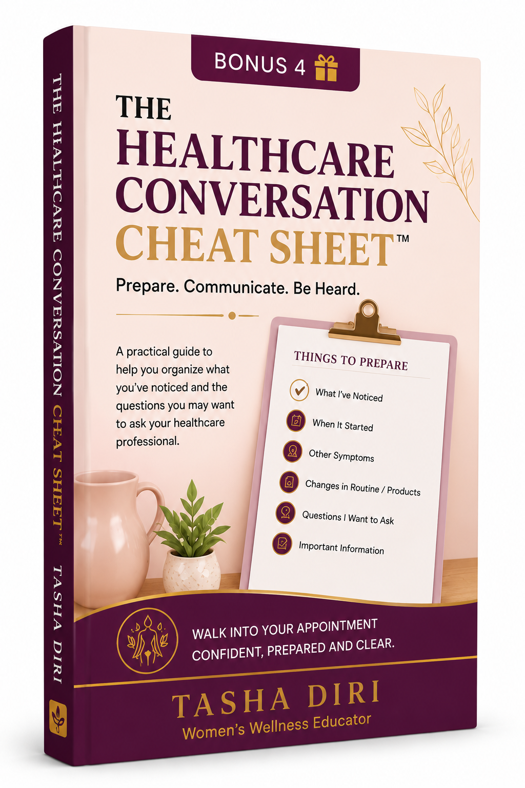 The Healthcare Conversation Cheat Sheet mockup