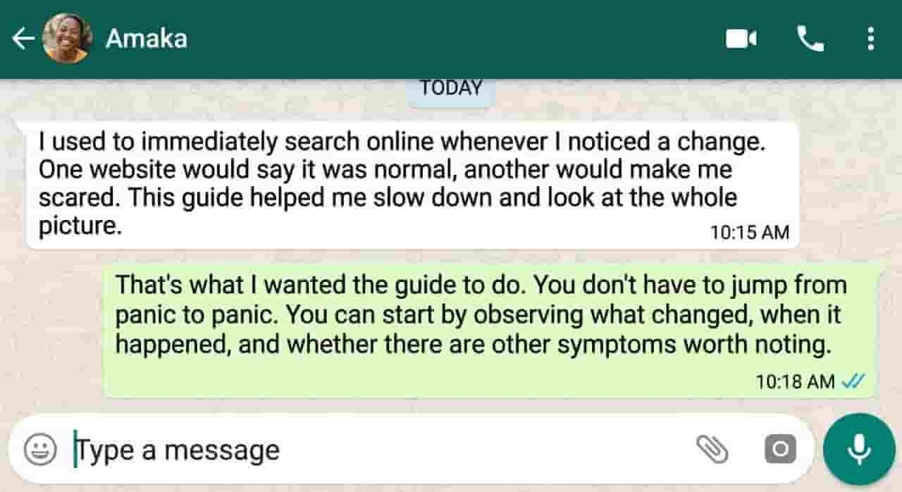 WhatsApp testimonial